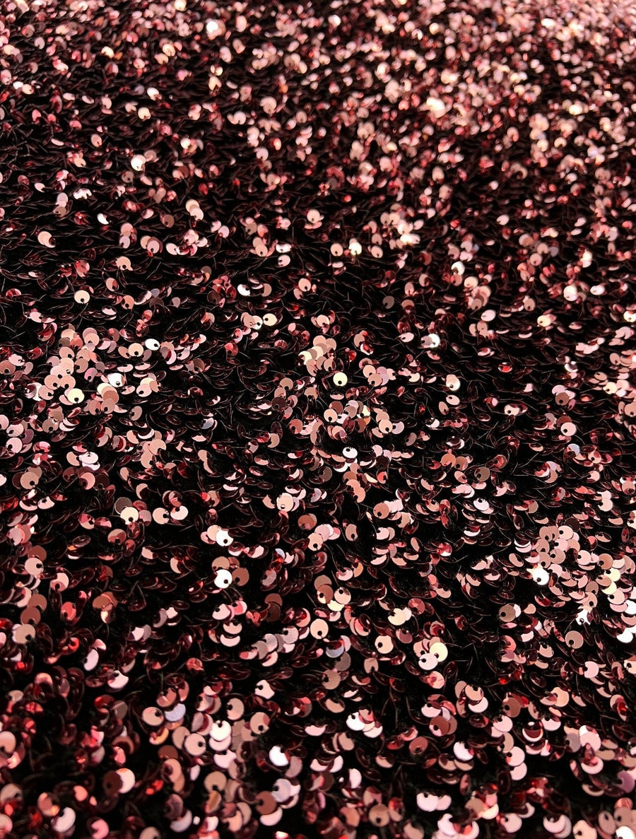 Wholesale shiny stretch embroidered sequin velvet fabric