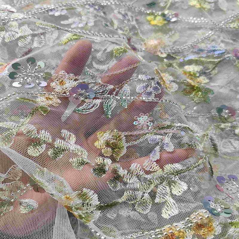 embroidery sheer fabric