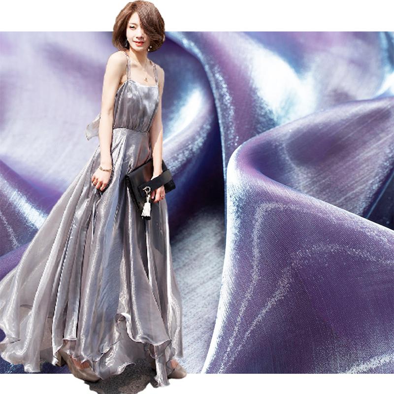 Silk Sheer Crystal Organza Fabric LXP-827