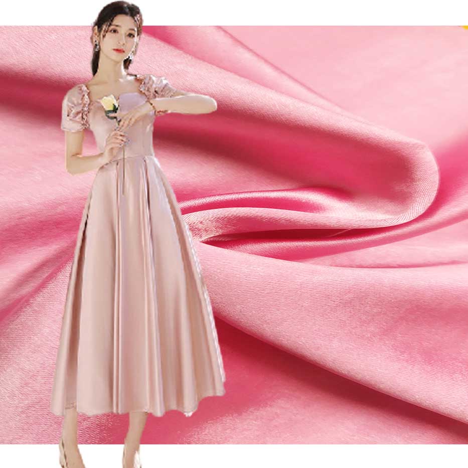 Polyester Woven Fabric Imitation Viscose Satin Fabric LX22182-1