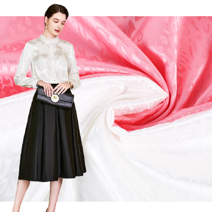 Custom Woven Satin Jacquard Fabric LXP-780