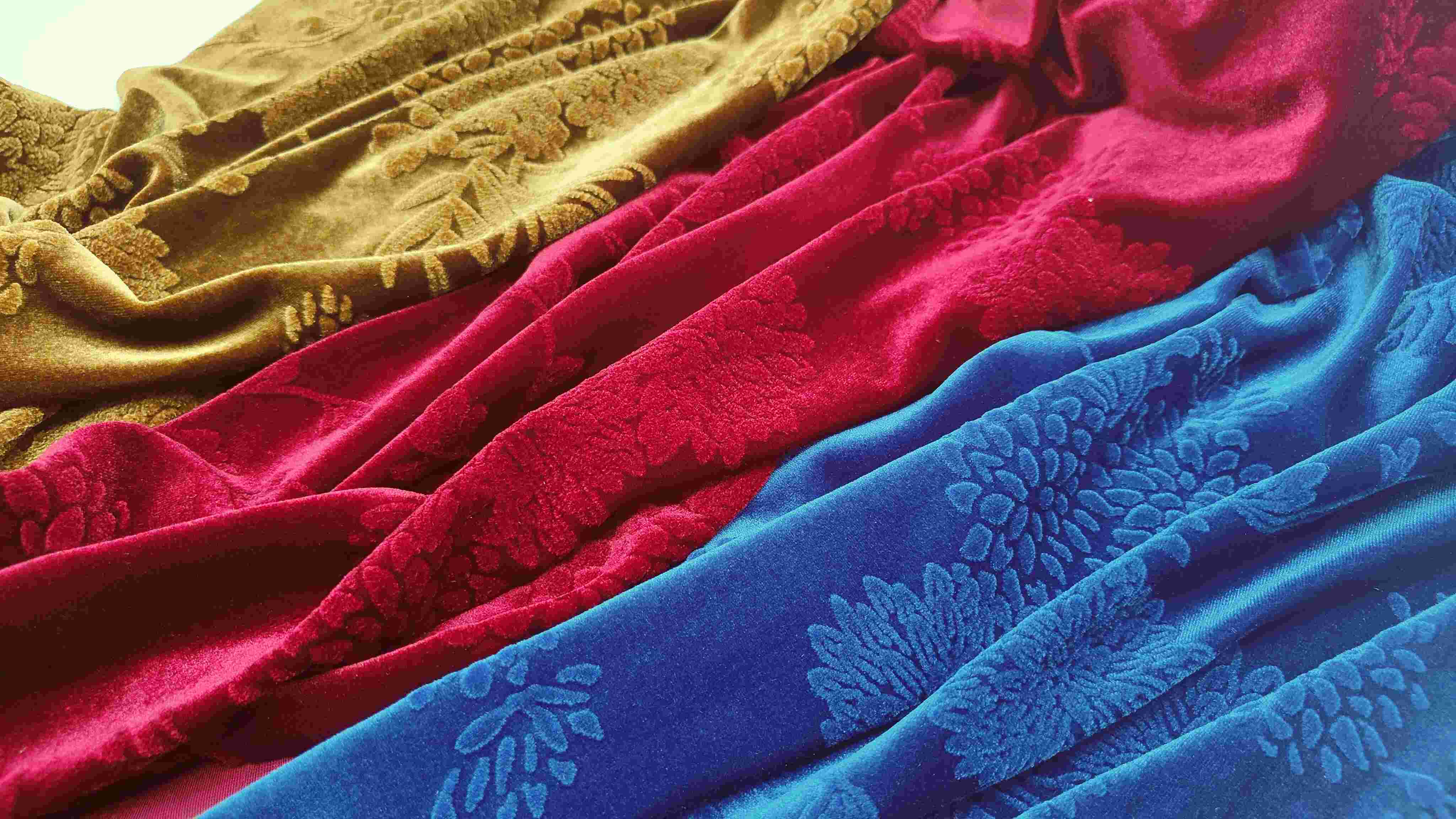 3D print gold velvet fabric wholesale