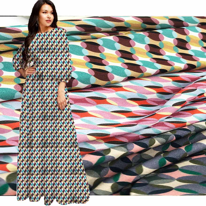 Printed Rayon Challis Fabric LXR-882