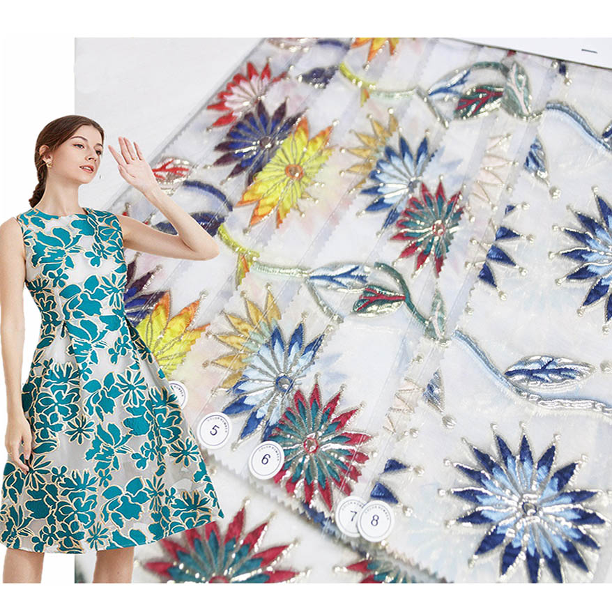 Tissu Floral Smooth Organza Fabric FC22003