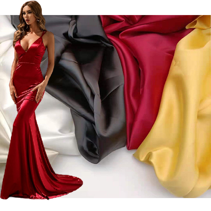 stretch burgundy duchess satin fabric wholesale product