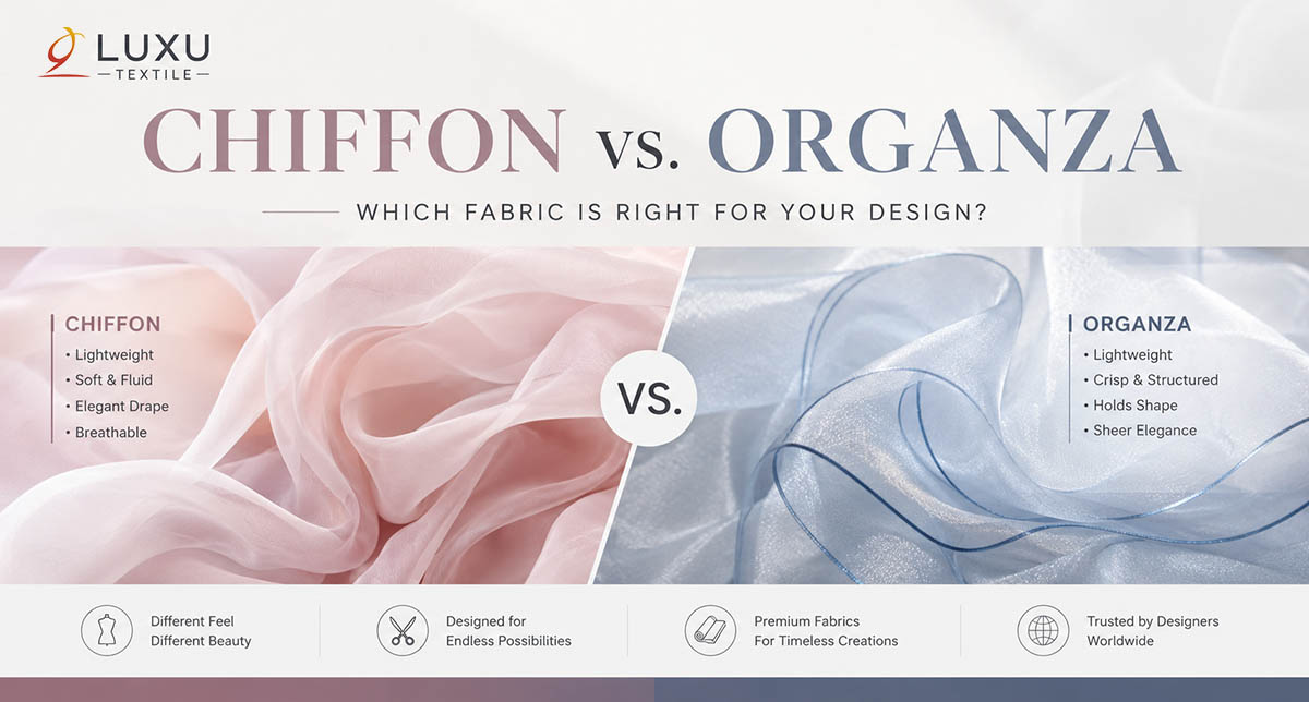 Chiffon vs. Organza | Which Fabric Is Right for Your Design?
