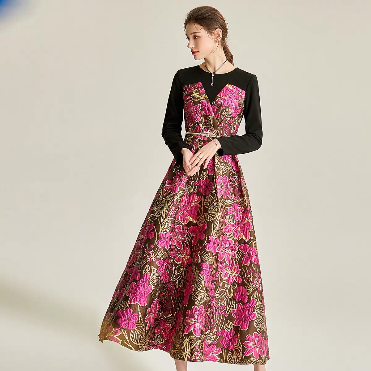 dark-red-classic-embossed-large-flower-bubble-brocade-fabric-pa-3143-6