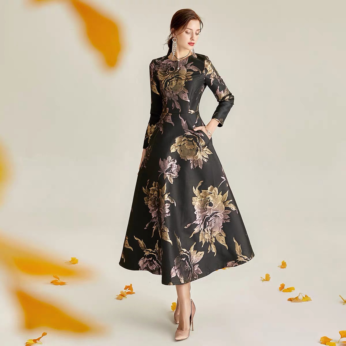fashion-big-flowers-oil-painting-chenille-jacquard-brocade-fabric-pa-3467-6
