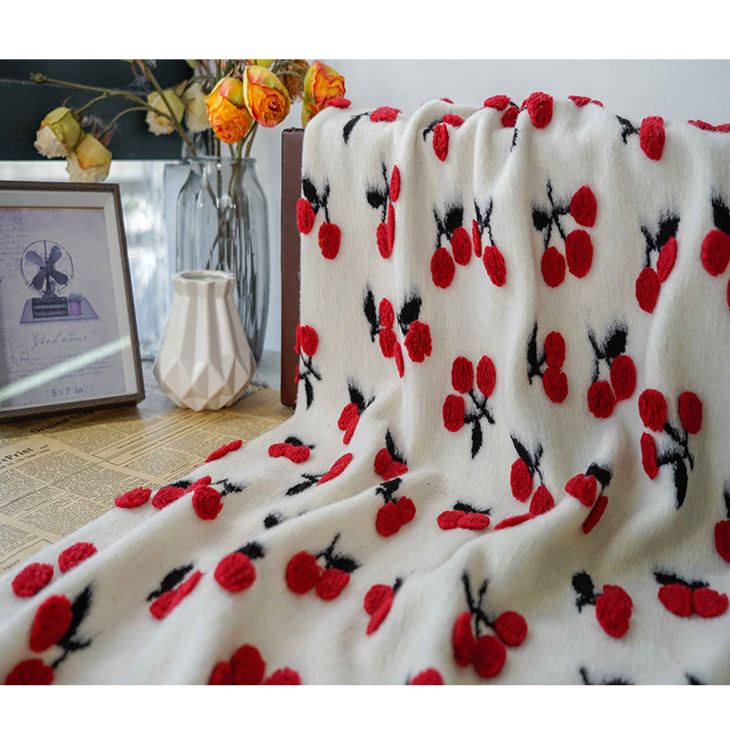 Red Home Decor Plush Fabric PA-Z1021