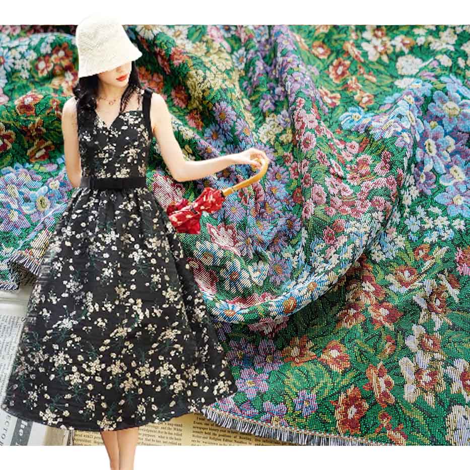 Hot Sale Small Floral Jacquard Brocade Fabric PA-3330