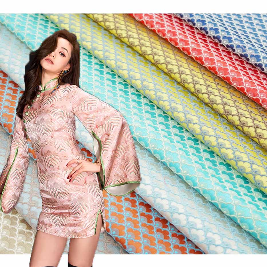 Simple Stylish Textured Jacquard Brocade Fabric PA-3648